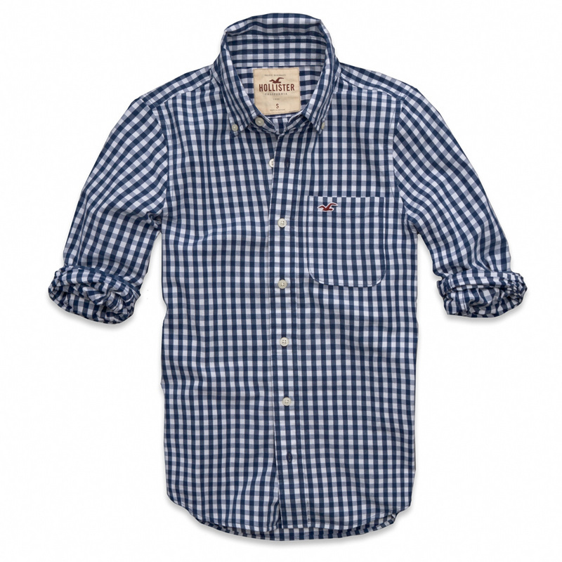 Hollister Hombres Pura Algodón Camisa HCO4510